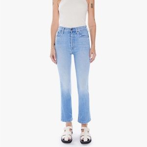 MOTHER Blue Ankle Cropped Jeans